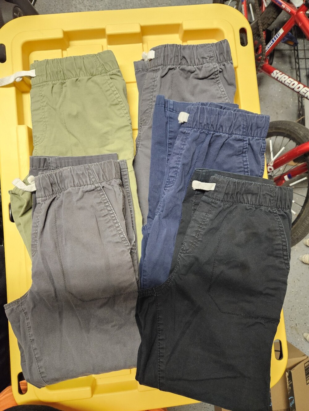Cat & Jack Cargo Pants Size 12 Boy 5 Pairs
